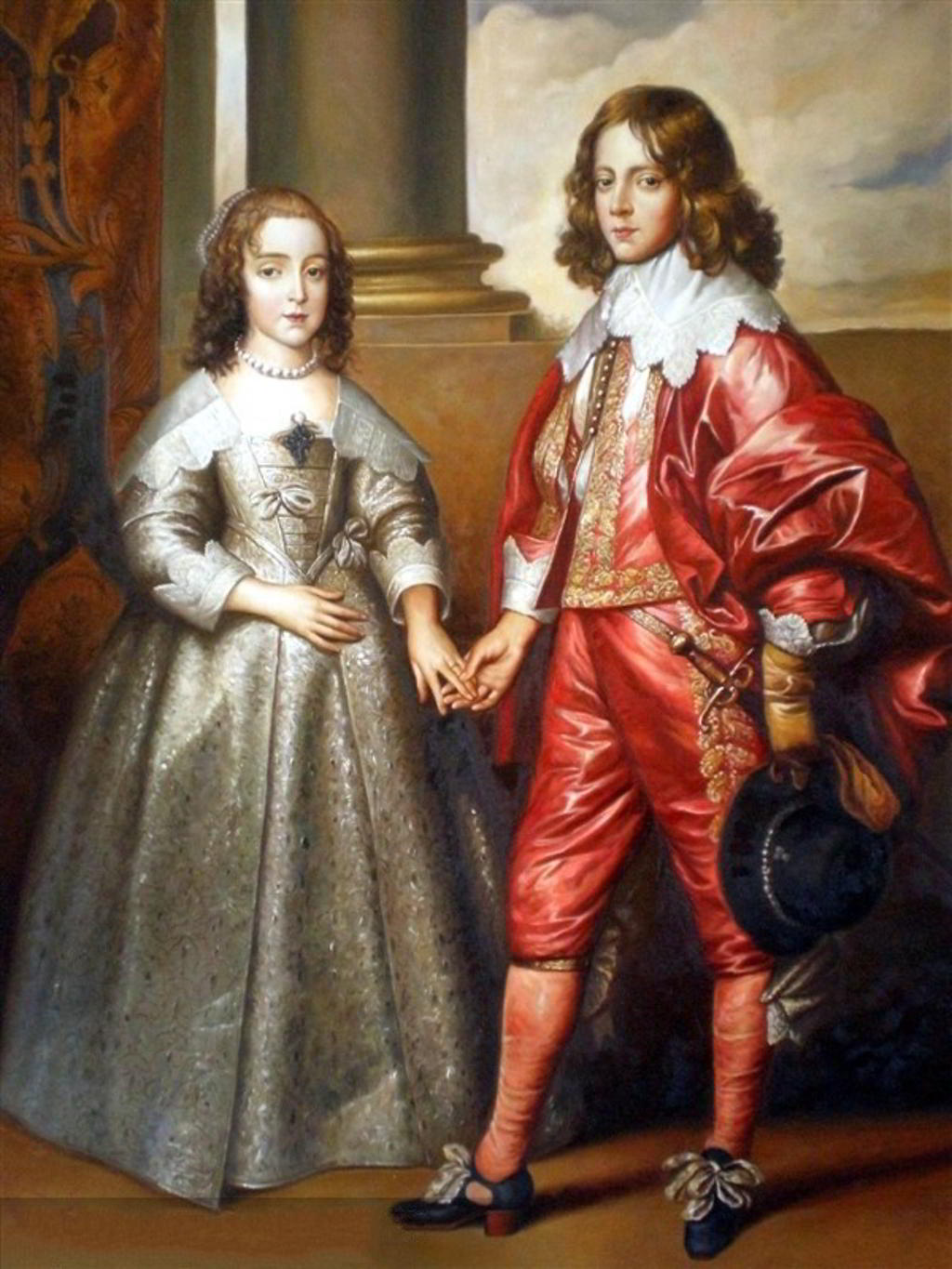 Anthonis van Dyck - William II and his bride Mary Stuart (1641)