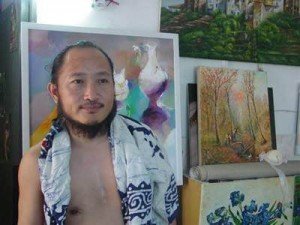 Chinesische Auftragsmaler in Dafen malen Ölgemälde