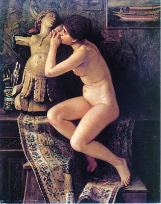 Elihu Vedder - The Venetian Model (gemalt 1878)