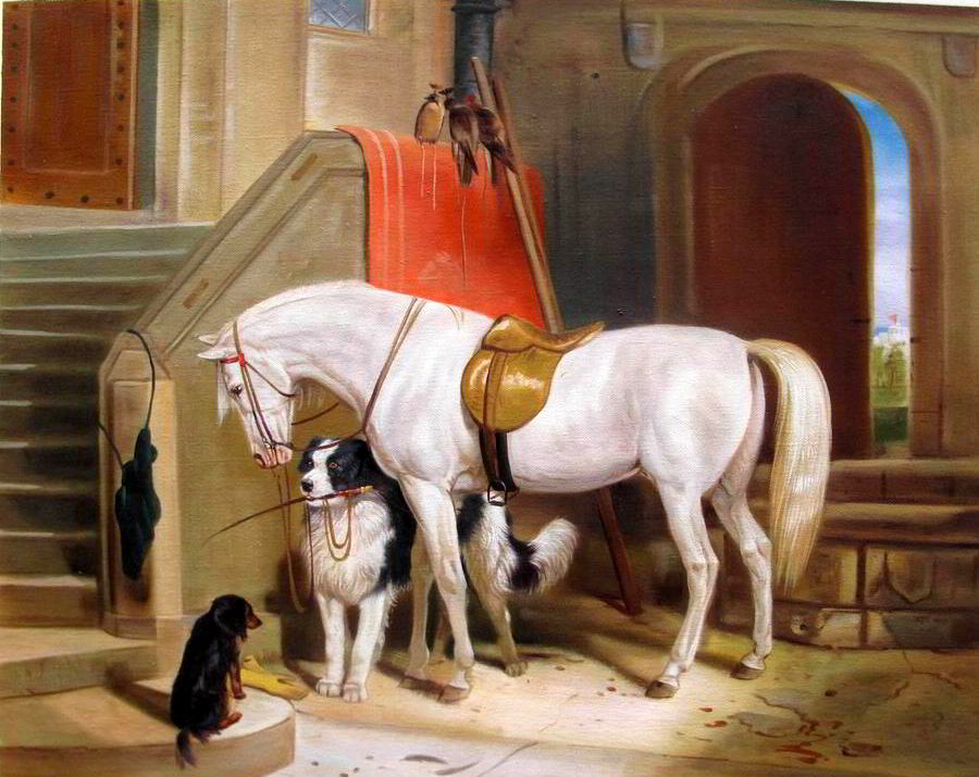 Reproduktion als Ölgemälde - Prince Georges Favourites von Edwin Henry Landseer - Tierportrait