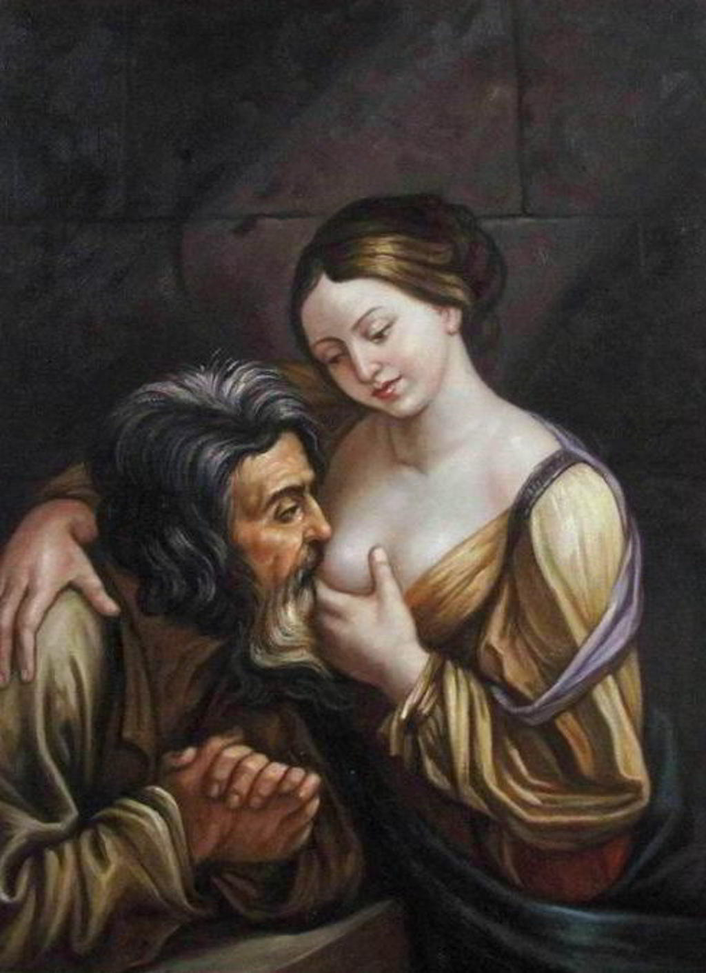 Giovanni Andrea Sirani, Cimon und Pero (Carità romana)