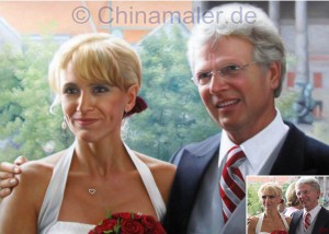 Ölgemälde vom Foto in Öl auf Leinwand als Portraitmalerei