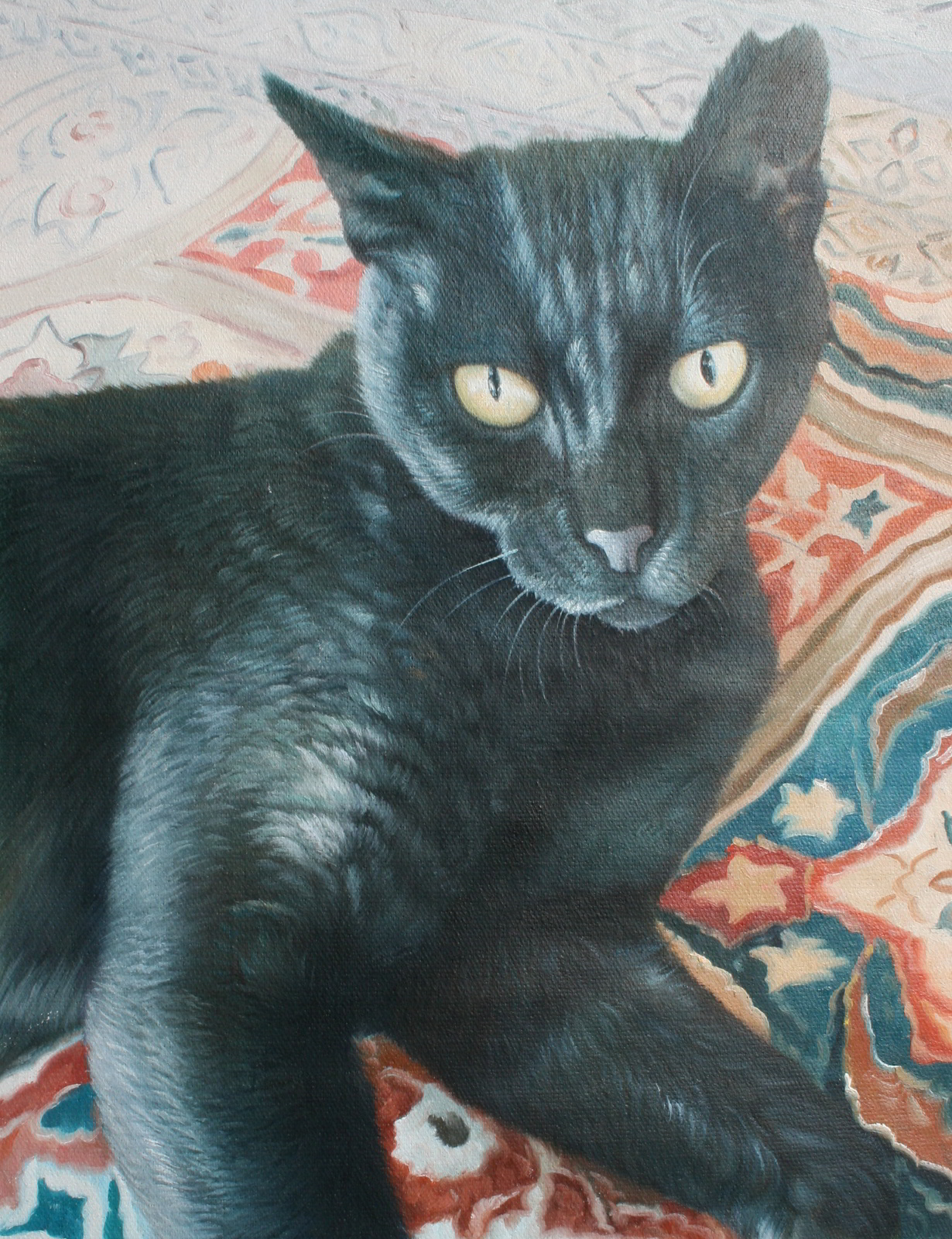 oelgemaelde tierportrait reproduktion katze portraitmalerei