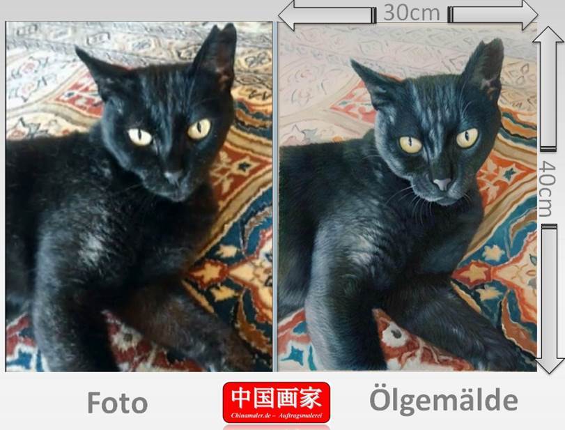 Tierportrait in Öl vom Foto